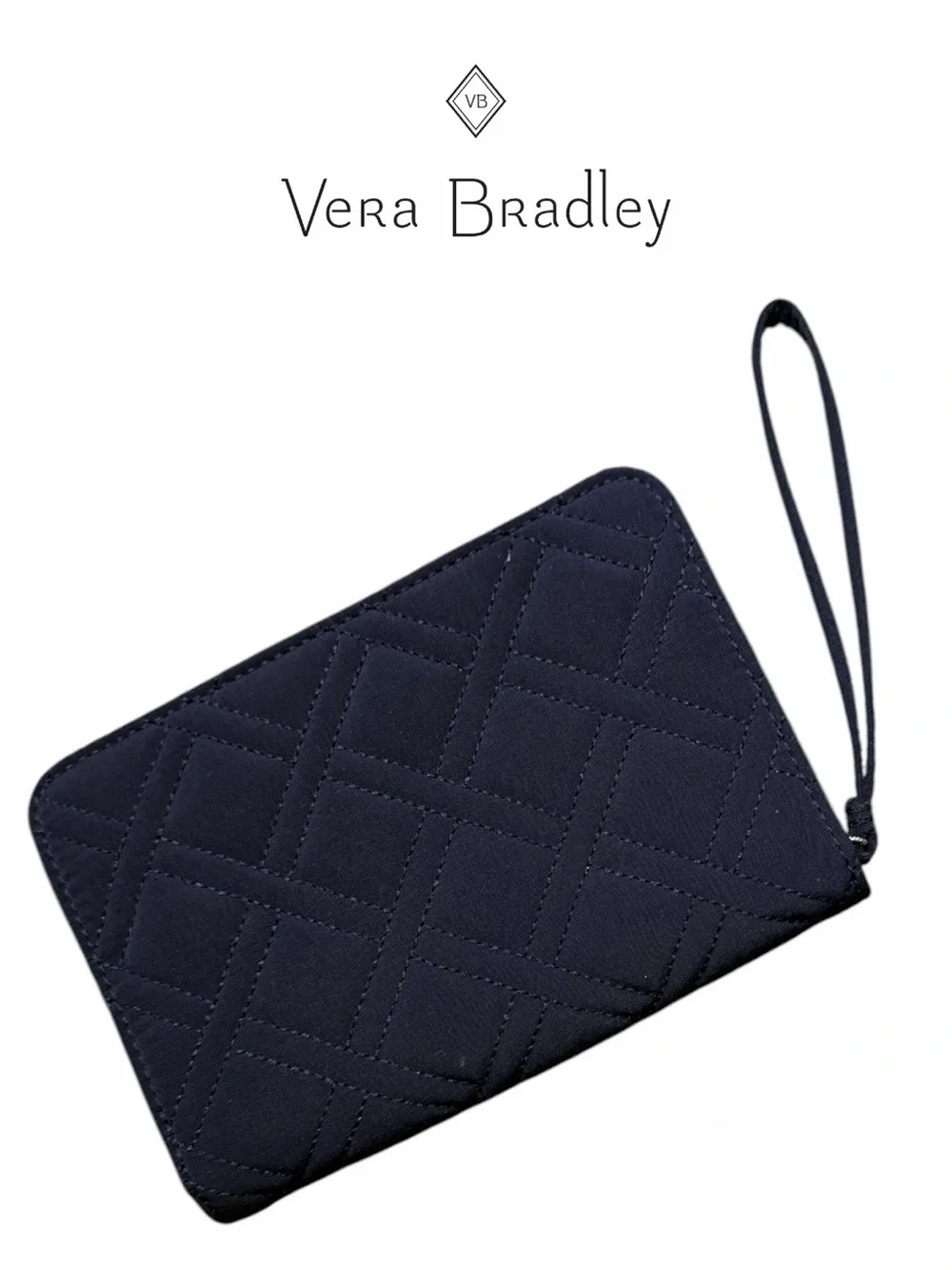 Vera Bradley Navy Blue Zip‎ Around Wristlet Wallet